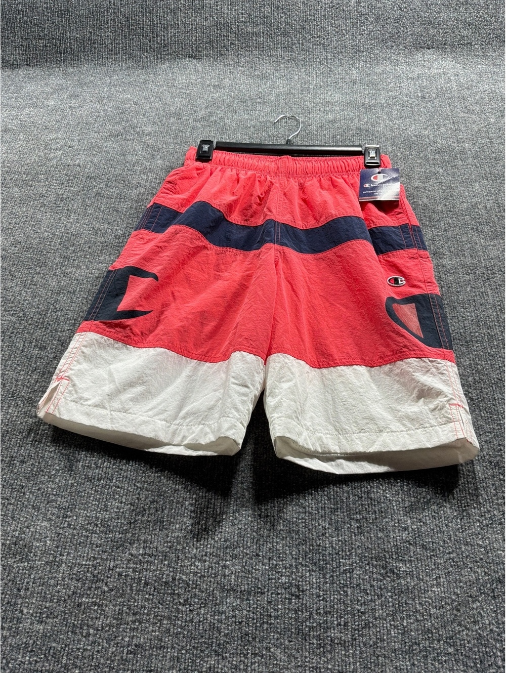 Champion Men's Board Shorts Small Red Navy White